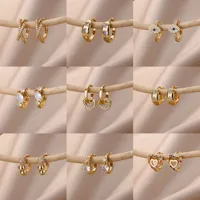 1 Pair Elegant Simple Style Geometric Copper Earrings main image 1
