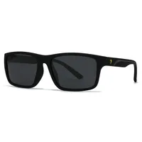Casual Solid Color PC Polarized Light Square Full Frame Glasses sku image 1