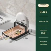 Luxury Kitchen Utensil Holder Draining Board For Pot Lid Multi-layer Storage Cup Holder Lightweight Pot Cover Rack sku image 1