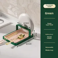 Luxury Kitchen Utensil Holder Draining Board For Pot Lid Multi-layer Storage Cup Holder Lightweight Pot Cover Rack sku image 3
