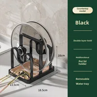 Luxury Kitchen Utensil Holder Draining Board For Pot Lid Multi-layer Storage Cup Holder Lightweight Pot Cover Rack sku image 5