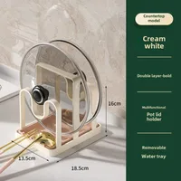 Luxury Kitchen Utensil Holder Draining Board For Pot Lid Multi-layer Storage Cup Holder Lightweight Pot Cover Rack sku image 6