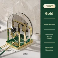 Luxury Kitchen Utensil Holder Draining Board For Pot Lid Multi-layer Storage Cup Holder Lightweight Pot Cover Rack sku image 8