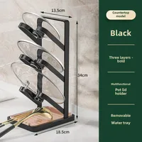Luxury Kitchen Utensil Holder Draining Board For Pot Lid Multi-layer Storage Cup Holder Lightweight Pot Cover Rack sku image 13
