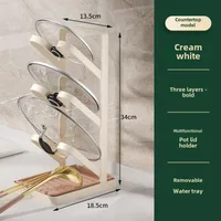 Luxury Kitchen Utensil Holder Draining Board For Pot Lid Multi-layer Storage Cup Holder Lightweight Pot Cover Rack sku image 14