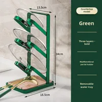 Luxury Kitchen Utensil Holder Draining Board For Pot Lid Multi-layer Storage Cup Holder Lightweight Pot Cover Rack sku image 15