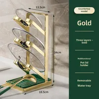 Luxury Kitchen Utensil Holder Draining Board For Pot Lid Multi-layer Storage Cup Holder Lightweight Pot Cover Rack sku image 16