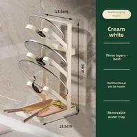 Luxury Kitchen Utensil Holder Draining Board For Pot Lid Multi-layer Storage Cup Holder Lightweight Pot Cover Rack sku image 22