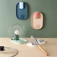 Pot Lid Rack Storage Cleaning Tool Kitchen Utensil Organizer Holder Wall Mounted Pot Cover Hanger Space Saving main image 4