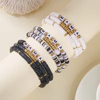 Retro Modern Style Artistic Letter Synthetic Resin Soft Clay Mother'S Day Unisex Bracelets main image 1