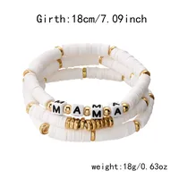 Retro Modern Style Artistic Letter Synthetic Resin Soft Clay Mother'S Day Unisex Bracelets main image 2