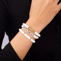 Retro Modern Style Artistic Letter Synthetic Resin Soft Clay Mother'S Day Unisex Bracelets main image 5