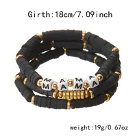 Retro Modern Style Artistic Letter Synthetic Resin Soft Clay Mother'S Day Unisex Bracelets sku image 3