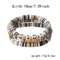 Retro Modern Style Artistic Letter Synthetic Resin Soft Clay Mother'S Day Unisex Bracelets sku image 4