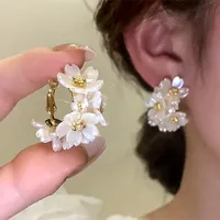 1 Pair Sweet Flower Plating Alloy Earrings main image 1