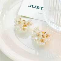 1 Pair Sweet Flower Plating Alloy Earrings main image 5