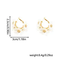 1 Pair Sweet Flower Plating Alloy Earrings main image 2