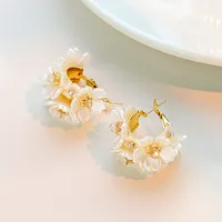 1 Pair Sweet Flower Plating Alloy Earrings sku image 1