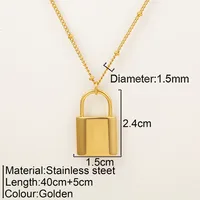 Romantic Simple Style Heart Shape Wings Lock 304 Stainless Steel Women's Pendant Necklace main image 9
