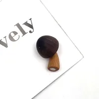 Cute Mushroom Wood Refrigerator Magnet sku image 1