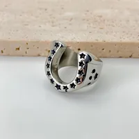 Vintage Style Roman Style British Style Horseshoe 304 Stainless Steel Men's Rings main image 3