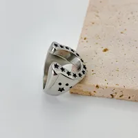Vintage Style Roman Style British Style Horseshoe 304 Stainless Steel Men's Rings main image 4