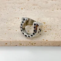 Vintage Style Roman Style British Style Horseshoe 304 Stainless Steel Men's Rings main image 5