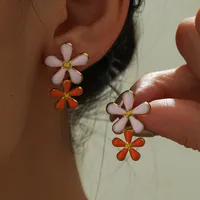 1 Pair Modern Style Heart Shape Enamel Plating 304 Stainless Steel Ear Studs main image 3