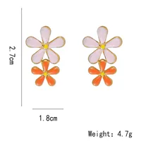1 Pair Modern Style Heart Shape Enamel Plating 304 Stainless Steel Ear Studs main image 2