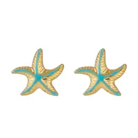 1 Pair Modern Style Heart Shape Enamel Plating 304 Stainless Steel Ear Studs sku image 9