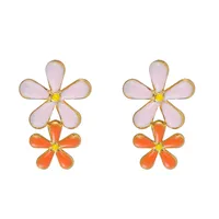 1 Pair Modern Style Heart Shape Enamel Plating 304 Stainless Steel Ear Studs sku image 10