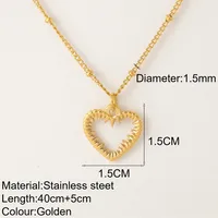 Romantic Simple Style Heart Shape Wings Lock 304 Stainless Steel Women's Pendant Necklace sku image 13