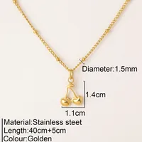 Romantic Simple Style Heart Shape Wings Lock 304 Stainless Steel Women's Pendant Necklace sku image 24