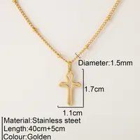 Romantic Simple Style Heart Shape Wings Lock 304 Stainless Steel Women's Pendant Necklace sku image 2