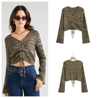 Women's T-shirt Long Sleeve T-Shirts Casual Elegant Streetwear Solid Color main image 1