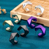 1 Pair Hip-Hop Retro Cool Style Geometric CCB Ear Studs main image 1