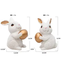 1 Piece Rabbit Egg Home Festival Easter Resin Cartoon Style Cute sku image 1
