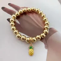 Cute Classic Style Beetles Pineapple Banana Copper Plating Women's Bracelets main image 4