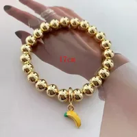 Cute Classic Style Beetles Pineapple Banana Copper Plating Women's Bracelets sku image 4