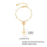 Wholesale Jewelry Virgin Mary Copper 18K Gold Plated Bracelets main image 2