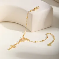Wholesale Jewelry Virgin Mary Copper 18K Gold Plated Bracelets main image 4