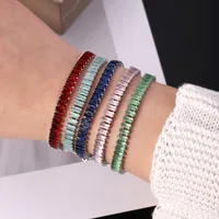 Wholesale Jewelry Elegant Shiny Geometric Copper Bracelets Tennis Chain main image 3