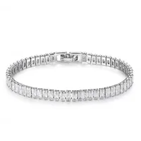 Wholesale Jewelry Elegant Shiny Geometric Copper Bracelets Tennis Chain main image 4