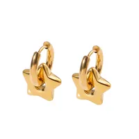 1 Pair IG Style Commute Geometric Star Heart Shape Plating 304 Stainless Steel Drop Earrings main image 5