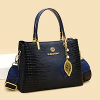 Women's Large Pu Leather Solid Color Vintage Style Square Zipper Handbag sku image 4