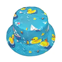 Women's Retro Duck Printing Wide Eaves Bucket Hat main image 4