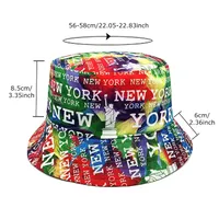 Unisex Retro Streetwear Letter Printing Wide Eaves Bucket Hat main image 2
