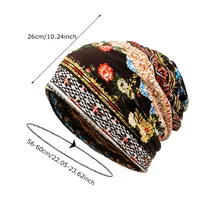 Unisex Streetwear Flower Printing Eaveless Beanie Hat main image 2