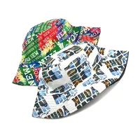 Unisex Retro Streetwear Letter Printing Wide Eaves Bucket Hat main image 3