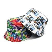 Unisex Retro Streetwear Letter Printing Wide Eaves Bucket Hat main image 1